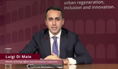 The Minister of Foreign Affairs and International Cooperation of Italy, Luigi di Maio, addresses the 169th General Assembly of the BIE